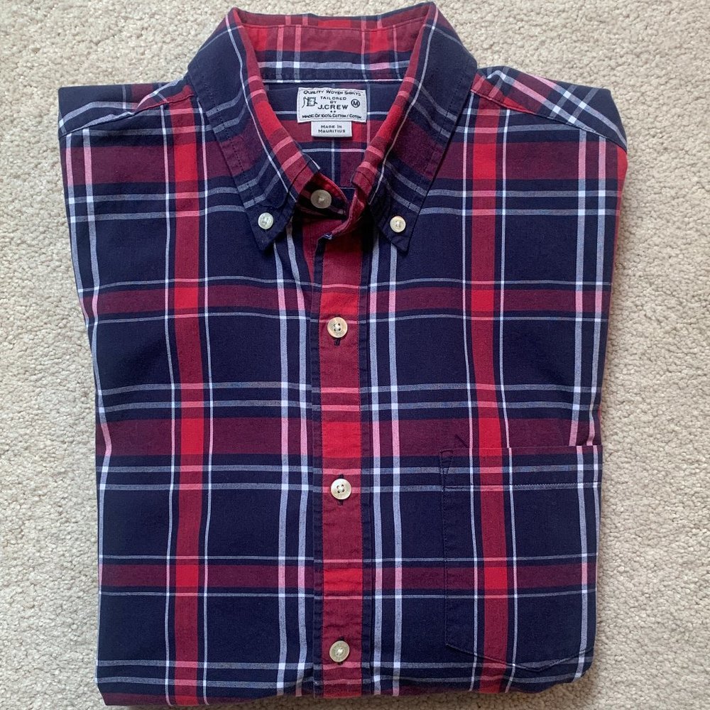 J. Crew Mens size M plaid long sleeve shirt